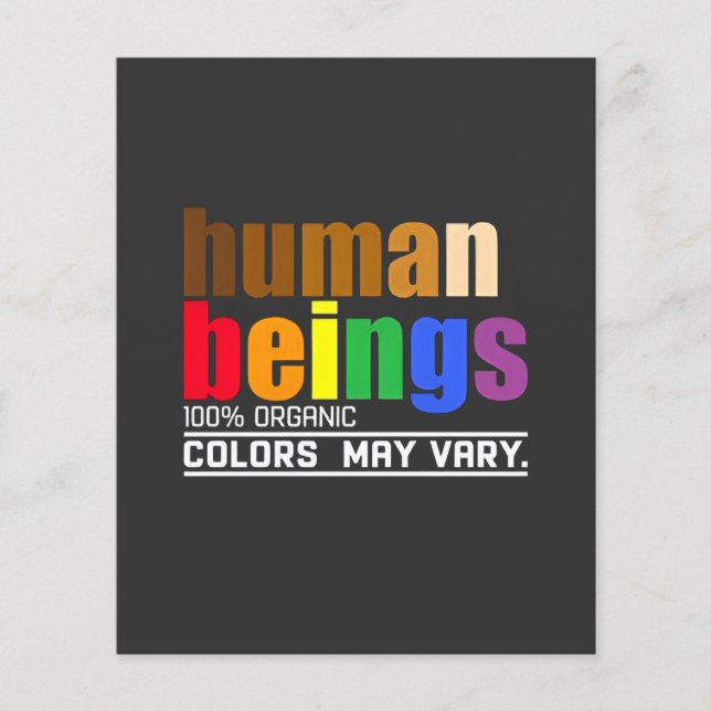 Flyer Seres Humanos 100% Cores Orgânicos Podem Variar LG (Frente)
