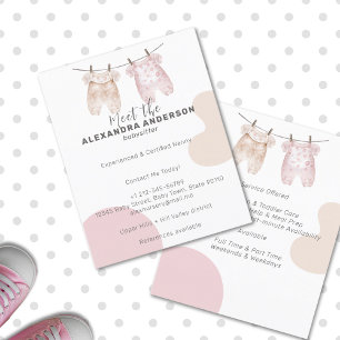 Flyer Serviço Babysitter Boho Baby Clothing