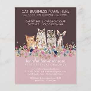 Flyer Serviço de Cadeira de Gato Rosa
