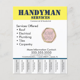 Flyer Serviço de Canalização Limpo do Handyman: Rasgar o
