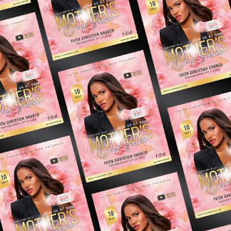 Flyer Serviço de Celebração do Dia das Mães na Igreja