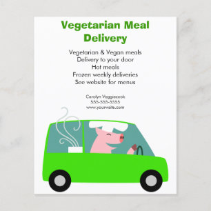 Flyer Serviço de Entrega de Refeições Vegetarianas