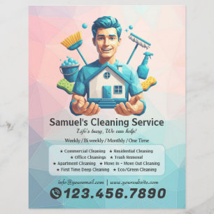 Flyer Serviço de Limpeza de Casa Moderna Serviço de Limp