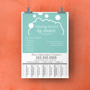 Flyer Serviço de Limpeza Empresarial Suds Tiras de Rasgo