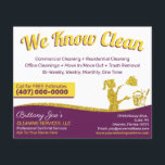 Flyer Serviço de Limpeza Profissional/Serviço Doméstico<br><div class="desc">Aumente a publicidade com estes panfletos profissionais duplos (modelo) para limpeza de casas, manutenção de casa ou pequeno negócio (zelador). Esses folhetos são projetados com texto branco e dourado e uma cor brilhante dourada (faux) no lado frontal com texto de cinza no verso. Personalize os folhetos adicionando ou removendo elementos...</div>