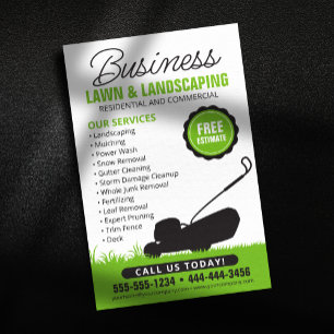 Flyer Serviço de Paisagismo e Cuidados com o Gramado Ver