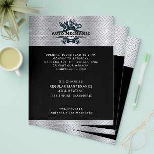 Flyer Serviço de Reparo Automático Mecânico Automóvel