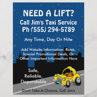 Flyer Serviço de Taxi
