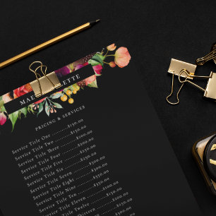 Flyer Serviço Floral de Negócios/Comprador de Preços 