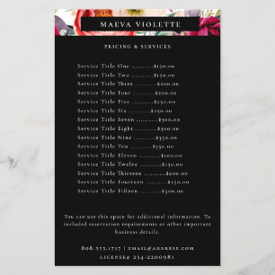 Flyer Serviço Floral de Negócios/Comprador de Preços 