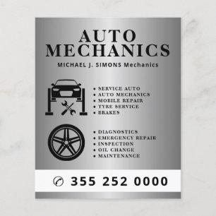 Flyer Serviço móvel de mecânico profissional de reparo d