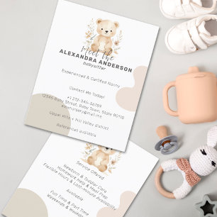 Flyer Serviço Secundário do Urso Floral de Cubo