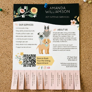Flyer Serviços de Cuidados com Cães e Gatos Pet Sitting