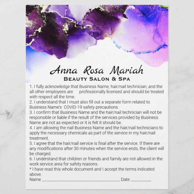 Flyer *~* Serviços de isenção de responsabilidade do Abs (Frente)