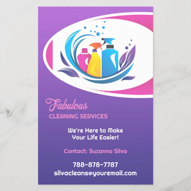 Flyer Serviços de Limpeza (Frente)