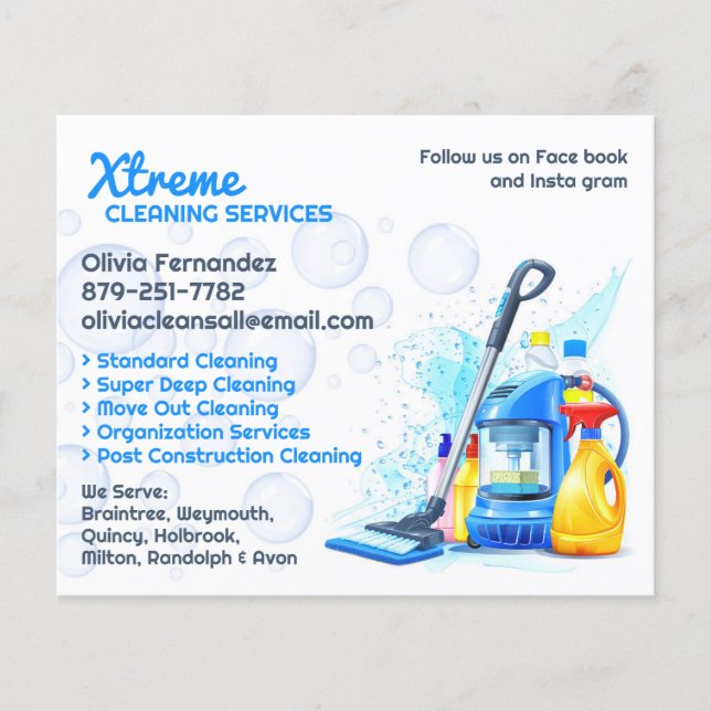 Flyer Serviços de Limpeza (Frente)