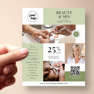 Flyer Serviços de Negócios de Beleza Chic Moderna Promoc