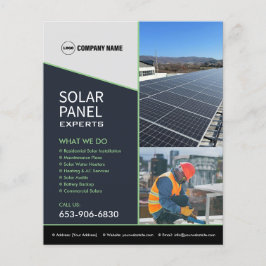 Flyer Serviços de negócios solares personalizados