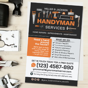 Flyer Serviços para o Handyman - Reparo e Manutenção Dom