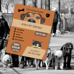Flyer Serviços Pet<br><div class="desc">Projetado para o proprietário do Pet Service Business. Este produto faz um excelente para anunciar o seu negócio de serviços de estimação. Todo texto é 100% personalizável. Por 1BizChoice (direitos reservados).</div>