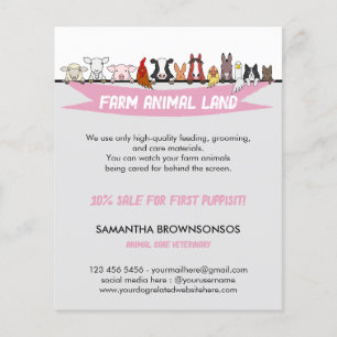 Flyer Serviços Veterinários para Animais de Fazenda
