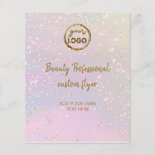 Flyer seu logotipo na faux glitter