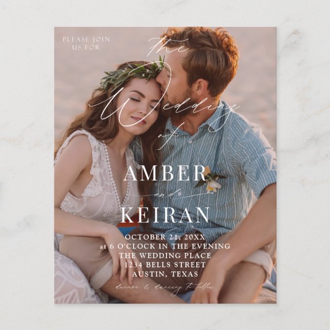 Flyer Shades de Champagne de Orçamento - Casamento de Fo (Frente)