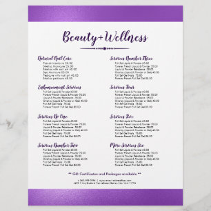 Flyer Shimmering Purple & Deep-Purple Laurel Wreath