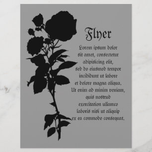 Flyer Silhouette Rosa preto
