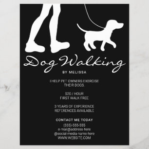 Flyer Silhueta De Pernas E Cachorros No Negócio Do Home