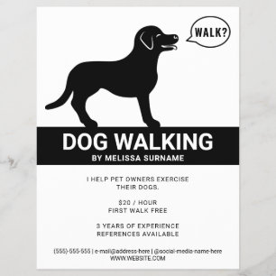 Flyer Silhueta Negra De Cachorro Dizendo Caminho - Cacho