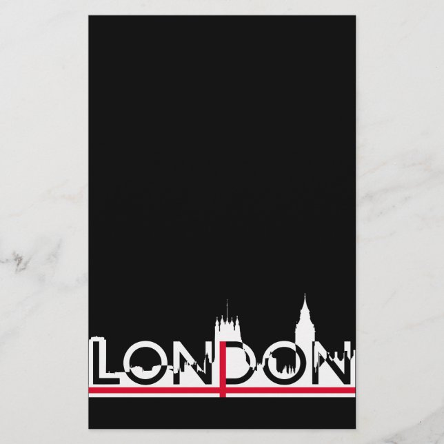 Flyer Silhuette de Londres e bandeira inglesa (Frente)