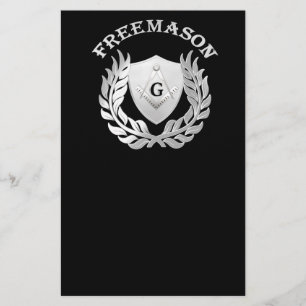 Flyer Símbolo de alvenaria prateada