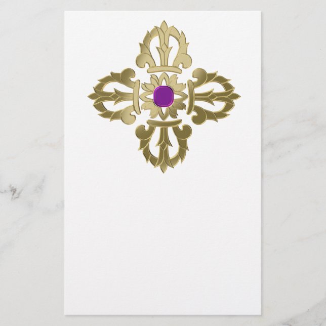 Flyer Símbolo de budista ouro Vajra (Frente)