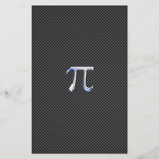 Flyer Símbolo de cromo como Pi em Impressão de fibra de  (Frente)