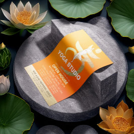 Flyer Símbolo de Raiz de Meditação de Casa Aberta do YOG