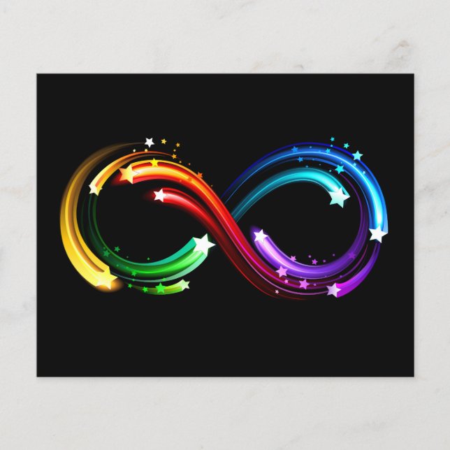 Flyer Símbolo do infinito de cometas arco-íris (Frente)