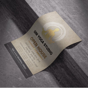 Flyer Símbolo do ZEN da casa aberta do estúdio do