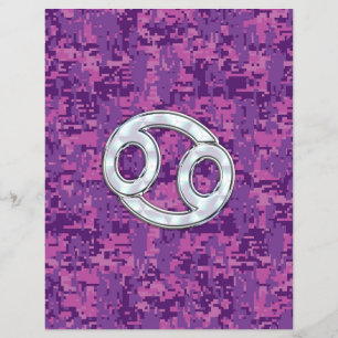 Flyer Símbolo moderno do zodíaco do cancer em Digitas