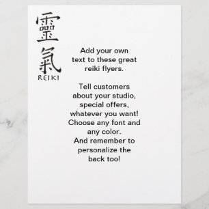 Flyer Símbolo Reiki em Tinta Preta