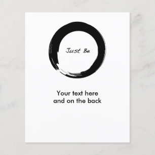 Flyer Símbolo Zen com "Simplesmente Seja"