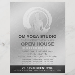 Flyer Símbolo ZEN Open House Studio Pose Instrutor Stud