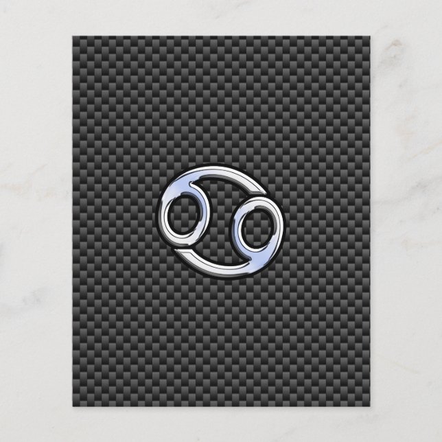 Flyer Símbolo Zodiac cancer Fibra de Carbono Impressão d (Frente)