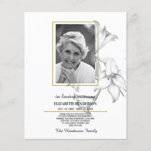 Flyer Simpatia orçamentária FOTO Em Memória Adorável