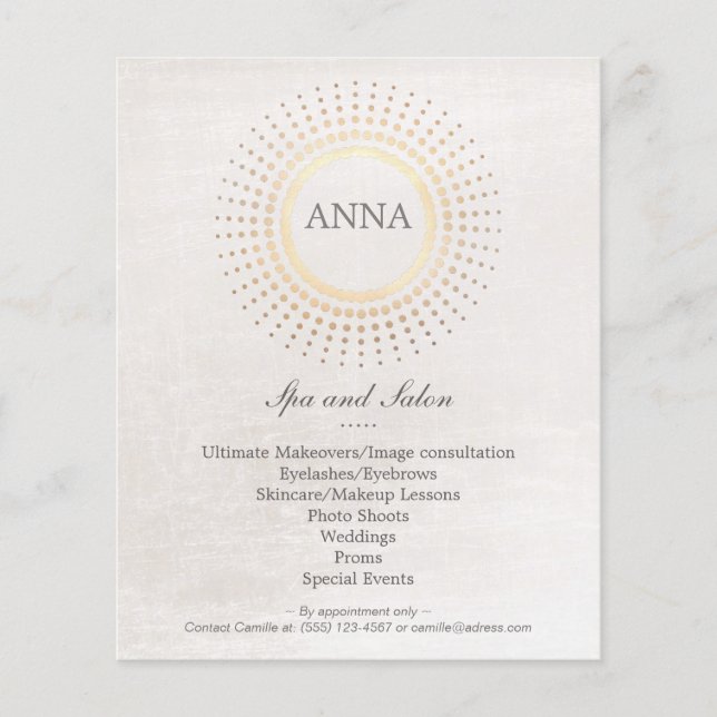 Flyer Simple and Elegant Hair Salon and Spa (Frente)