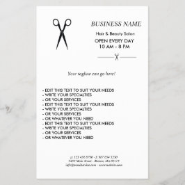 Flyer Simple elegant business light beauty salon