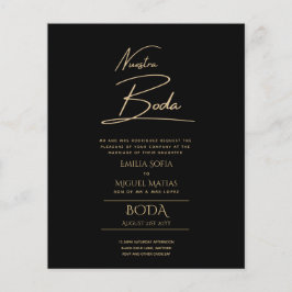 Flyer Simple Nuestra BODA Texto de Casamento Espanhol Ap