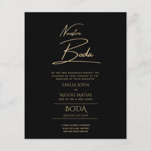 Flyer Simple Nuestra BODA Texto de Casamento Espanhol Ap