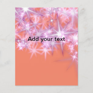 Flyer Simple sky blue glitt sparkle stars add your text 
