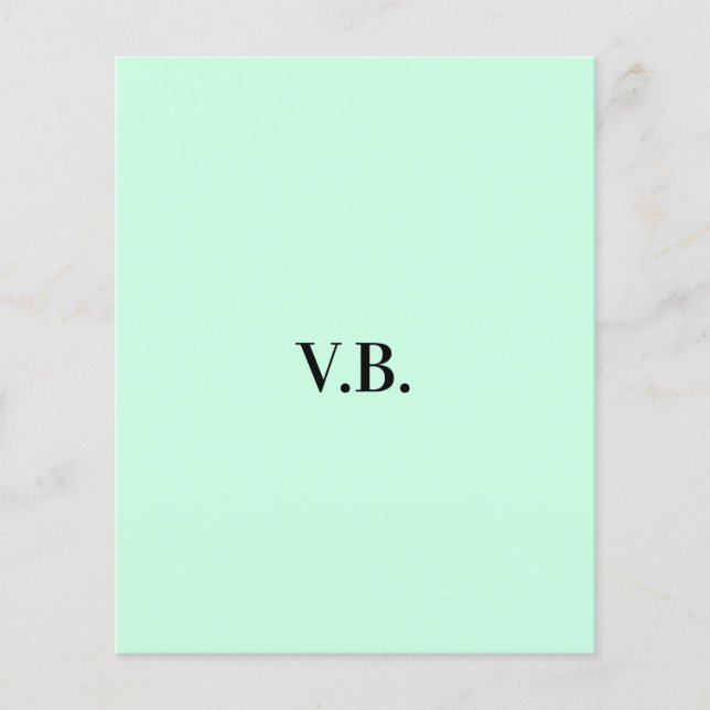 Flyer Simple solid color add name text monogram (Frente)